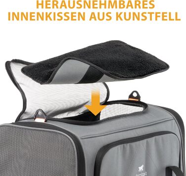 Переноска для собак та котів Ferplast Voyager PRO, сіра, 49x37x39 см, до 15 кг