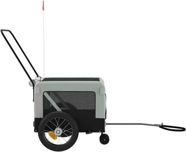 Фahrрадна причіп для собак від vidaXL, 120 x 54.5 x 53 см, сірий