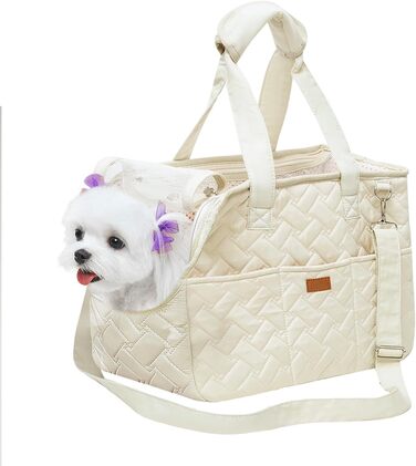 Транспортна сумка для собак та котів до 5 кг – переноска для маленьких тварин, складна, дихаюча, з ременем безпеки, ідеальна для прогулянок, подорожей та авто (35x25x15,5 см)