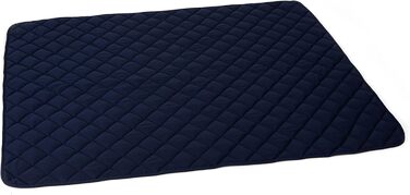 Доктор Барк Флісова двостороння ковдра для собак XXL 140x110 см, бежева/марина, м'яка, міцна, лежак для великих собак, пральна до 95°C