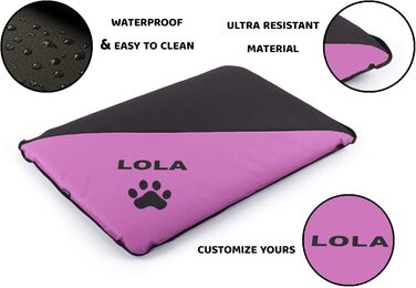 Водонепроникна лежанка для собак, миється, для великих, середніх та маленьких собак, внутрішнє та зовнішнє використання, міцна, розмір S (75 x 50 x 6 см, Malve)