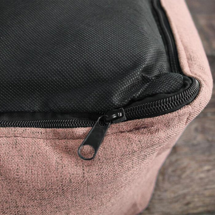 Ортопедичне собаче ліжко Tierlando® Goofy Couture з захистом для матраца, знімний чохол з меблевої тканини, для собак середніх та великих порід, 90x75 см, колір: пудрово-рожевий