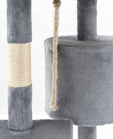 Високий когтеточка-комплекс із лежаком, стовп для дряпання 101-160 см