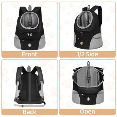 Рюкзак для тварин Adiwo з сітчастим вікном, дихаючий, легкий, для собак та котів (до 7,5 кг), портативний, складаний, дизайн 