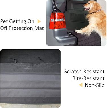 Захист для багажника автомобіля для собак, килимок для багажника, водовідштовхуючий, стійкий до подряпин та розривів, 80x64 см (Сірий)