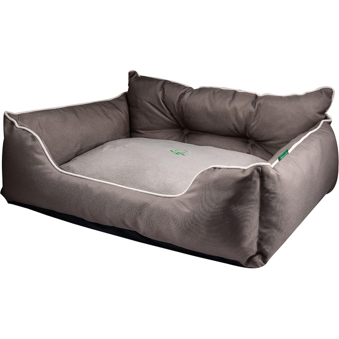 Ліжко для собак Benetton, коричневе, 90x70x28 см, ергономічне, знімний чохол