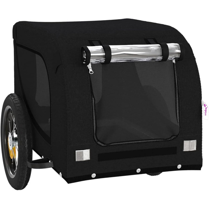 Зручний та безпечний велосипедний причіп для собак Robuster Oxford, чорний, до 30 кг, модель 93996