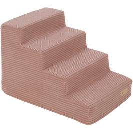 Сходинки для собак Velinda з 4 сходинками, котяча драбина, допомога у вході для домашніх тварин, матеріал: пінопласт, колір: рожевий (Cord)