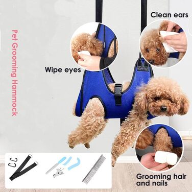 Гамак для грумінгу собак Muejjur, гамак для підстригання нігтів, ідеально для грумінгу та догляду за собаками, вага 20-29,9 кг