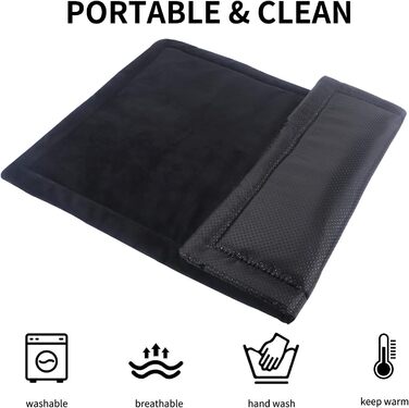 М'який килимок для собак та котів IEUUMLER FC004, 102*69 см, чорний. Легко миється, не слизький, теплий.