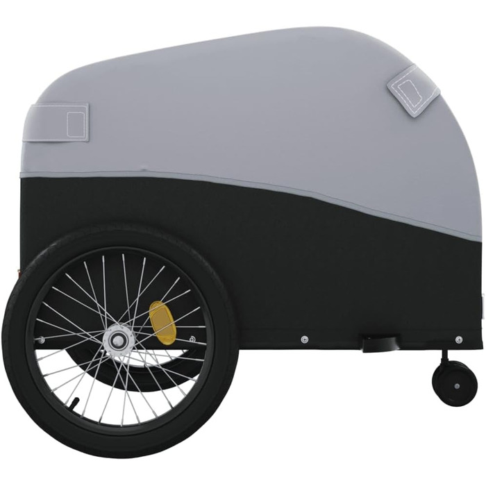 Причіп для велосипеда, вантажний, чорний та сірий, 45 кг, для покупок, подорожей, велосипедних прогулянок