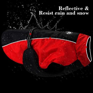 Водонепроникна зимова куртка для собак Beirui (5XL) – тепла флісова підкладка, червона