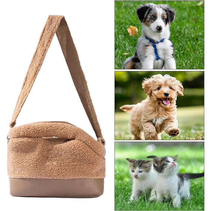 Транспортна сумка для кота Wuyooprt | Водонепроникна сумка-переноска для кота - з фіксатором безпеки, для маленьких та середніх порід, для прогулянок у холодну погоду (колір: коричневий)