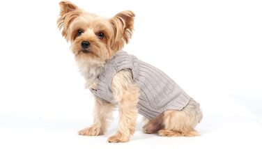 Пуловер для собак Doggy Dolly W073, сірий, зимовий, розмір L (46-48см груди, 31-33см спина)