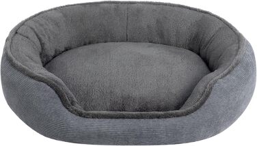 Крісло-гніздочко для котів та собак, м'яке ліжко для тварин, 55x50x15 см, темно-сірий
