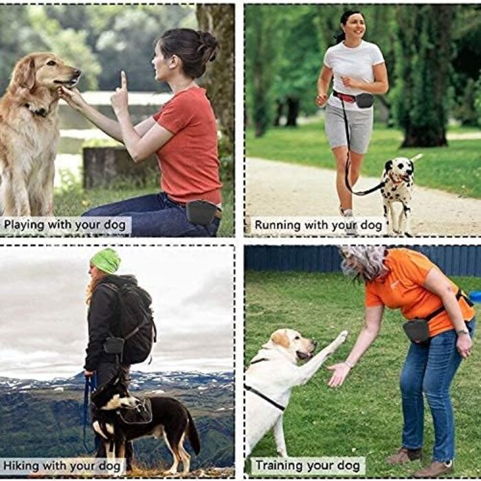 Сумка для ласощів для дресирування собак з силікону, з магнітною застібкою, з кліпсою для пояса, чорного кольору