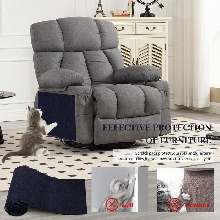 Килимок для дряпання котів, 200х40 см, темно-синій, на стіну, килимок для кігтів