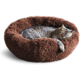 Whiskers & Friends ортопедичне кругле ліжко для котів і собак, м'яке флісове лежанка для домашніх тварин, машинне прання, для малих і великих котів та собак