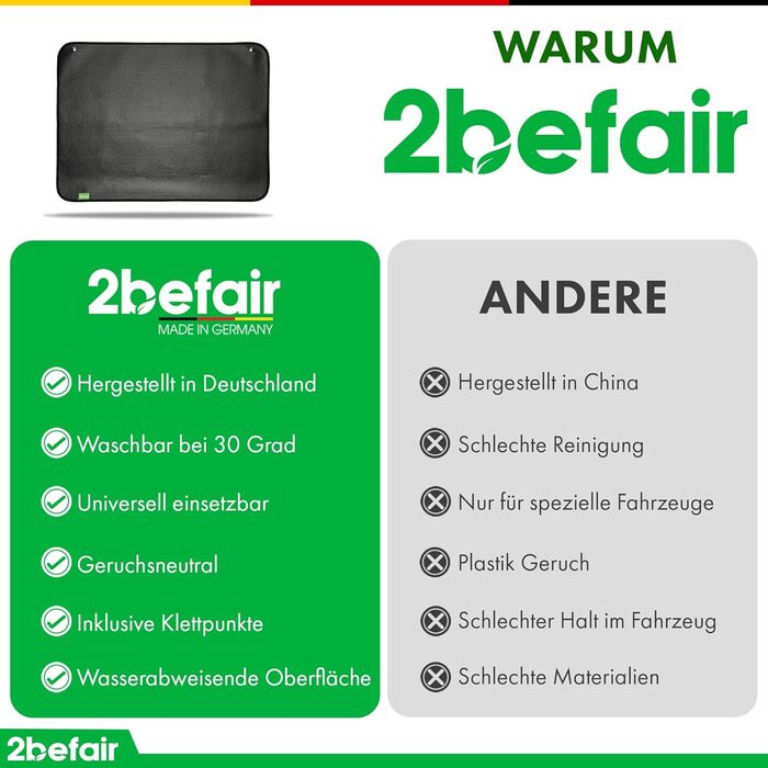 Захист краю багажника - Made in Germany, міцний захист краю багажника при завантаженні/розвантаженні, з кріпленням на липучках, 80 x 60 см, аксесуар для авто