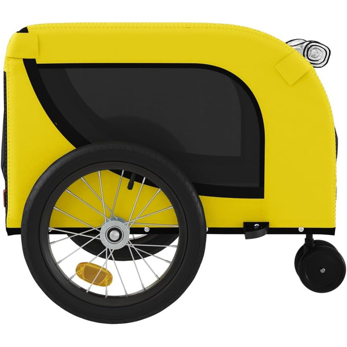 Причіп для тварин до велосипеда, жовто-чорний, Gartenmöbel, 125 x 63 x 66 см