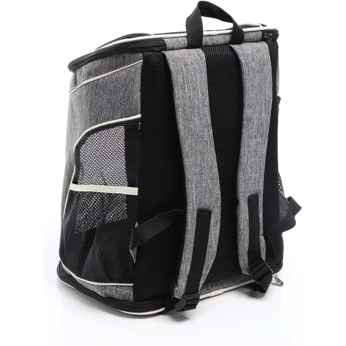 Рюкзак для собак та котів Fudajo: 32x27x40 см, до 6 кг, чорно-сірий, для подорожей