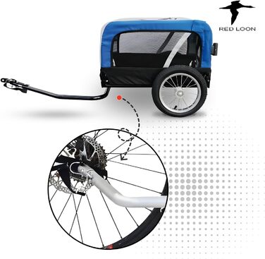 Фаркоп-причіп для собак 2в1 Red Loon Mini - блакитний (з прапорцем)