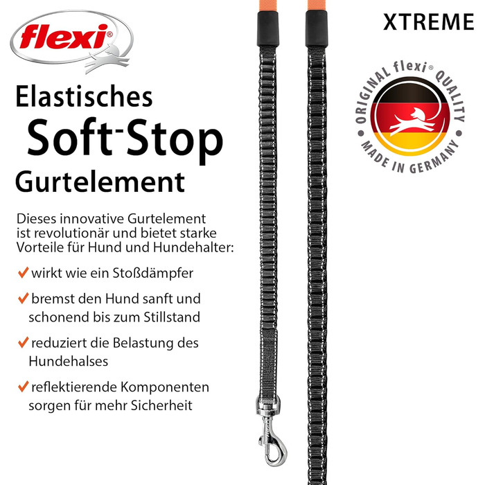 Повідок-рулетка Flexi Xtreme L, 8 м, стрічка, помаранчевий