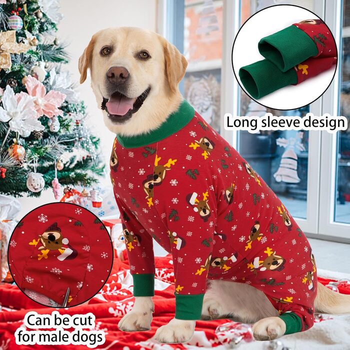 Комбінезон для собак після операції – післяопераційний одяг для собак, альтернатива конусу E-Halsband 2XL, ідеально на Новий рік