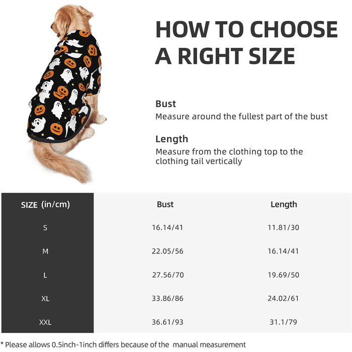 Костюм на Хелловін для собак, пуловер, толстовка з кишенею, розмір L, для середніх та великих собак