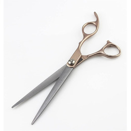 Професійний набір ножиць для грумінгу собак RWRAPS 7 дюймів з золотим руків'ям (ефектні ножиці)