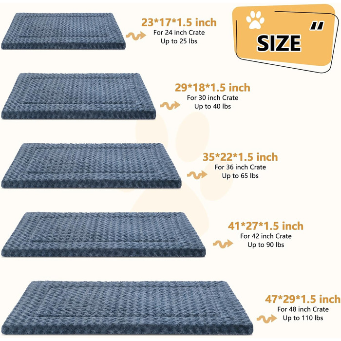 М'який лежак для собак, великих порід, з антиковзаючою основою, 129x73 см, сірий