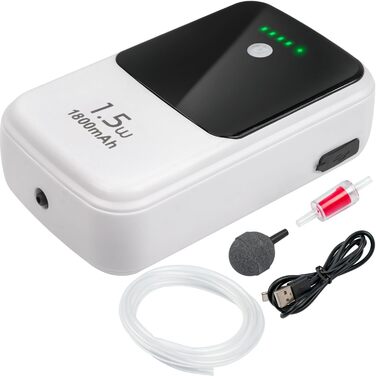 Переносний USB аератор для акваріума Ghosthorn, акумуляторний, надтихий, для живих приманок, відро, риболовля, аварійне живлення