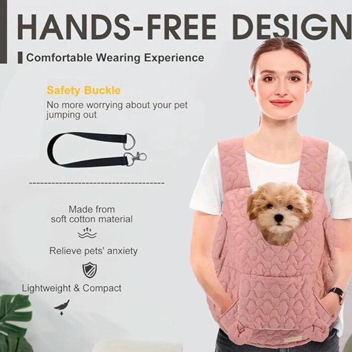 Рюкзак для собак і котів Godpqiui | Дихаючий, м'який, портативний, для малих собак, кошенят, цуценят, подорожей, кемпінгу, прогулянок, велосипеда, рожевий