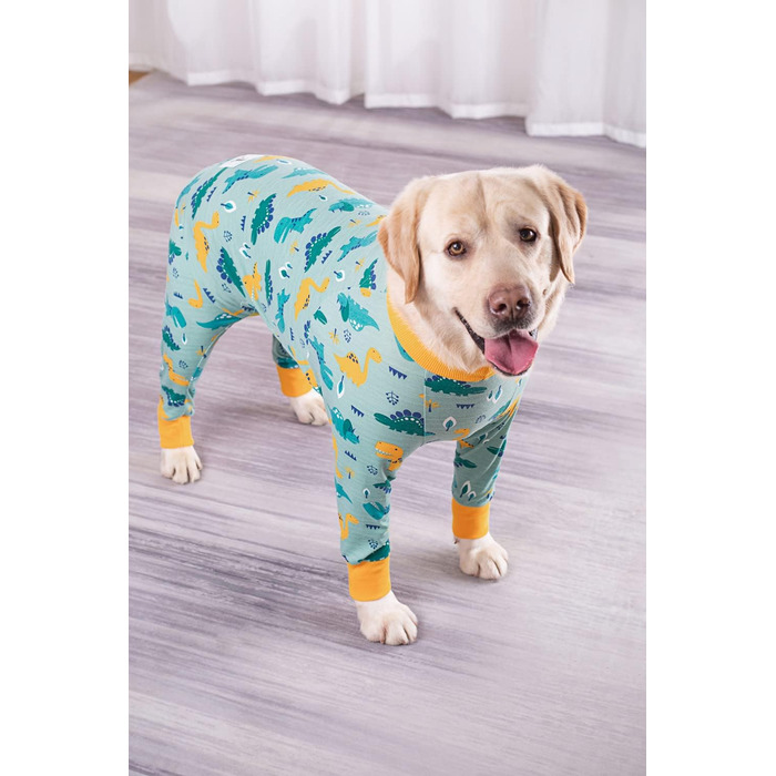 Комбінезон для собак великих порід BT Bear, захист суглобів, піжама для собак, комбінезон для собак середніх та великих порід (6XL, зелений) 6XL Динозавр (Зелений)