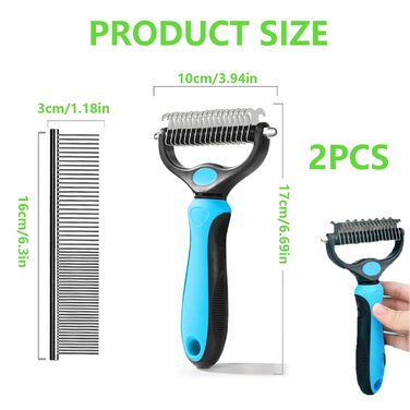Гребінець для грумінгу собак та котів, щітка для видалення підшерстка, металева, для догляду за шерстю