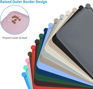 Силіконовий килимок для годування собак та котів AUDWUD, водонепроникний, антиковзкий, 47x30 см, персиково-рожевий