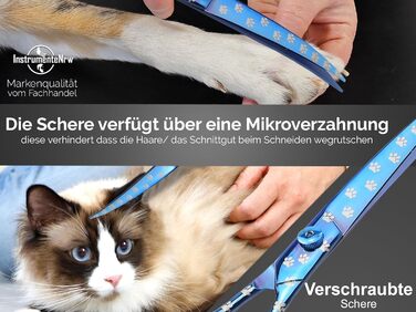 Ножиці для грумінгу собак Profi Fellschere з титановим покриттям, мікрозубчасті, 20,32 см