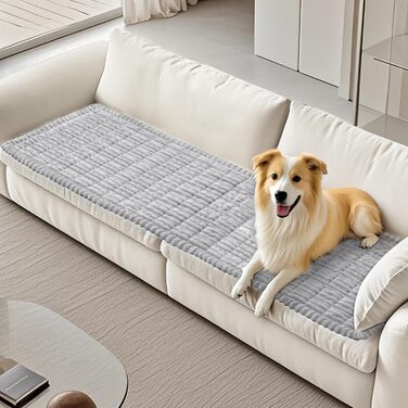 Килимок для собак у машину: захист заднього сидіння, антиковзаюча поверхня, килимок-диван для тварин, миючий, для автомобілів, SUV, седанів (51 x 24, сірий, 140 x 54 x 4 см)