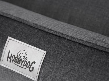 Ліжко для собак Joker - ліжко-кошик для собак маленьких, середніх та великих порід - м'яке ліжко для собак, диван для собак, знімний та пральний чохол, розмір L: 106 x 80 см (S - 64 x 49 см, Графіт Fancy)