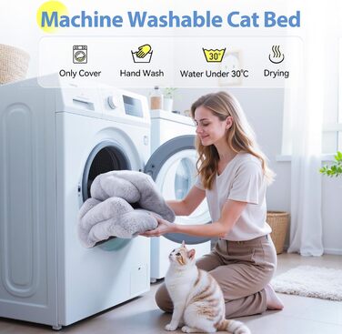 М'яке ліжко для котів та собак великого розміру 90x56x30 см, з неслизьким дном