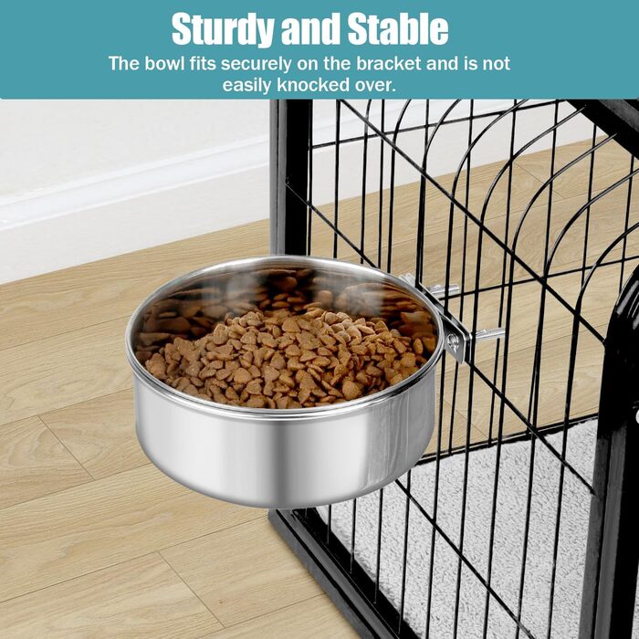 Миски для собак Reshiho з нержавіючої сталі (2 шт.) - великий та маленький розмір