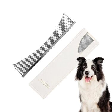 Гребінець для котів Flohkamm | Щітка для догляду за шерстю | Для довгошерстих порід | Щоденний догляд | Після купання | Для літніх котів та кошенят | Сріблястий