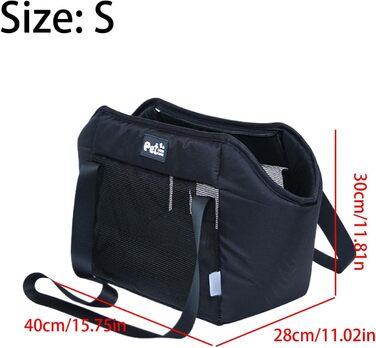 Сумка-переноска для тварин: котів та маленьких собак, зручна та легка, розмір 48x27x4 см