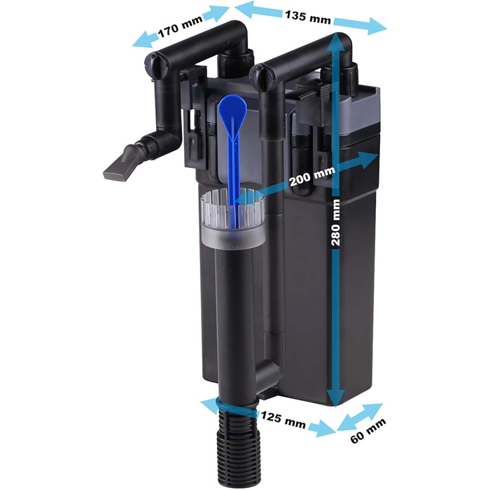 Фільтр для акваріума SunSun HBL-801 Hang On, 500 л/год, 6 Вт, до 60 л