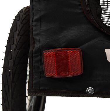 Фаркоп-причіп для собак Gecheer, причіп для тварин, транспортер для собак, з відбивачами та прапором, зручний дизайн, зелено-чорний оксфордський матеріал та метал, зелений (54.5 x 120 x 53 см, чорний)