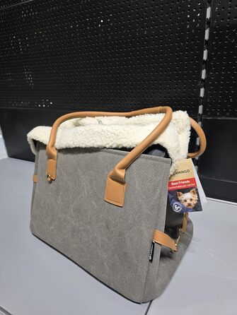 Сумка для собак Kuzco Braun – 40x25x29 см – поліестер, знімний підкладник, знімне дно, ніжки, страховка, ручки