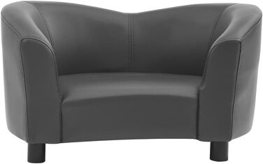 Собаче ліжко vidaXL, коричневе, 67x41x39 см, штучна шкіра, диван для собак та домашніх тварин