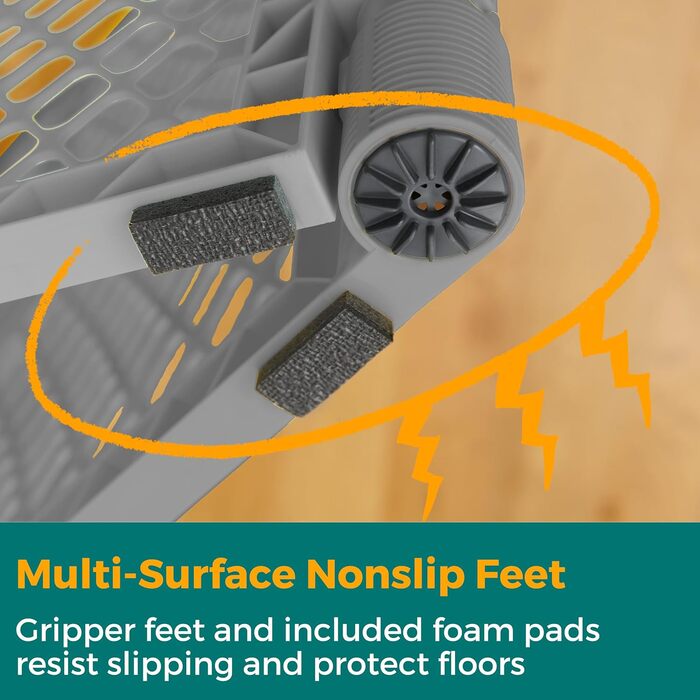 Laufstall для собак North States MYPET Petyard, 6 панелей, 66 см, складаний, для дому та вулиці, Feldstone Basic