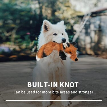 Інтерактивна іграшка для собак ALL FOR PAWS, плюшева білка, пищалка, велика, міцна, для збагачення та жування