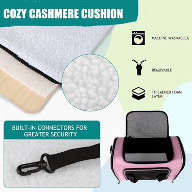 Транспортний бокс для собак та котів Top Tasta, великий, рожевий, L, 20x13x13 см